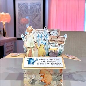 Beautiful and Lovely Vintage Winnie The Pooh Pop-Up Card